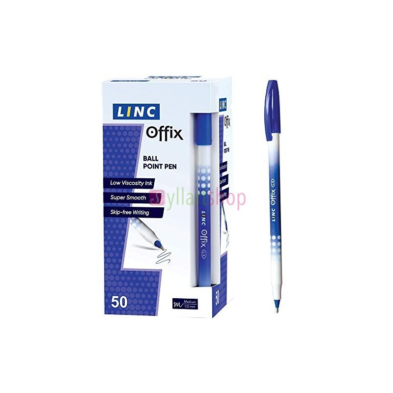 Paquet 50 Stylos Bleu Linc Offix