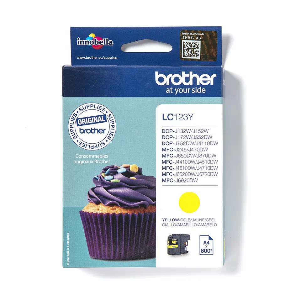 CARTOUCHE BROTHER LC123 YELLOW